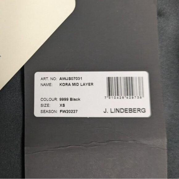 J Lindeberg Golf Womens 1/4 Zip Pullover XS Black Kora Mid Layer - Picture 6 of 8